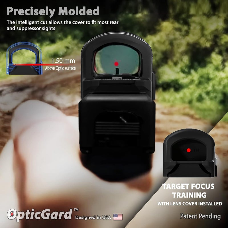 OpticGard Scope Cover Compatible with Holosun 507C 407C Protect Your Optic While in Action from Stray Casing and Drops Easy Snap On Includes a Detachable Lens Cover for Protection - Image 3